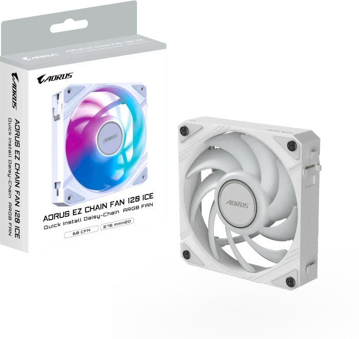GIGABYTE AORUS EZ Chain Fan 120 Ice, weiß, 120mm