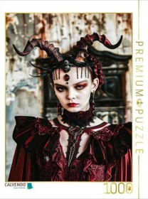 Calvendo Gothic in ganzer Linie. Gothikgirl mit Hörnern im Kleid