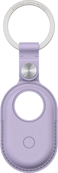 Samsung Galaxy Smart Tag2 Braloba Vegan Leather Key Ring Case violett