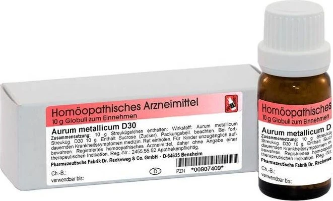 Dr.Reckeweg Aurum metallicum D30 Globuli, 10g