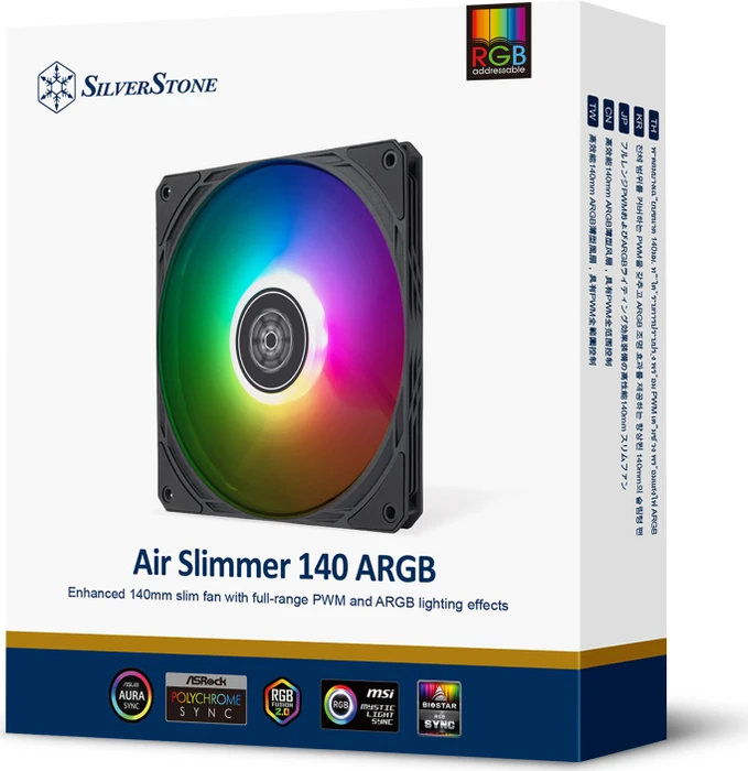 SilverStone Air Slimmer 140 ARGB schwarz, 140mm