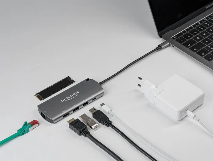DeLOCK USB Type-C Docking Station mit M.2 Slot, USB-C 3.0 [Stecker]