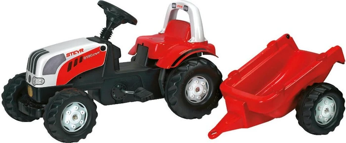 rolly toys rollyKid Steyr CVT 6190 Trettraktor mit Anhänger rot