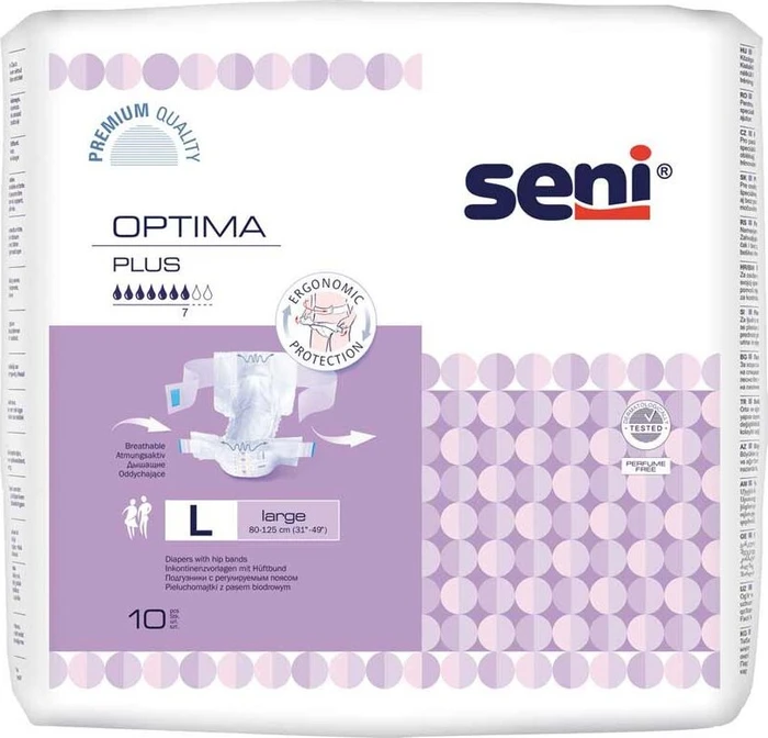 Seni Optima Plus Hygieneeinlage mit Hüftbund Größe L, 10 Stück