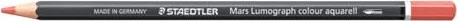 Staedtler Mars Lumograph colour aquarell 104 Aquarellstift eisenoxidrot hell, Kartonetui, 6er-Pack