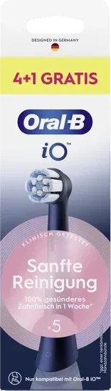 Oral-B iO Sanfte Reinigung Ersatzbürste schwarz, 5 Stück