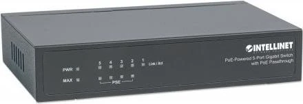 Intellinet Desktop Gigabit Switch, 5x RJ-45, 68W PoE+ PD