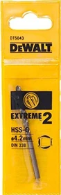 DeWalt DT5043 Extreme 2 HSS-G Spiralbohrer, 4.2x43x75mm, 1 Stück