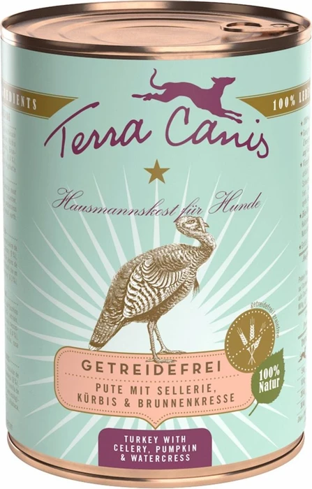 Terra Canis Sensitiv Pute mit Sellerie, Kürbis und Brunnenkresse, 400g