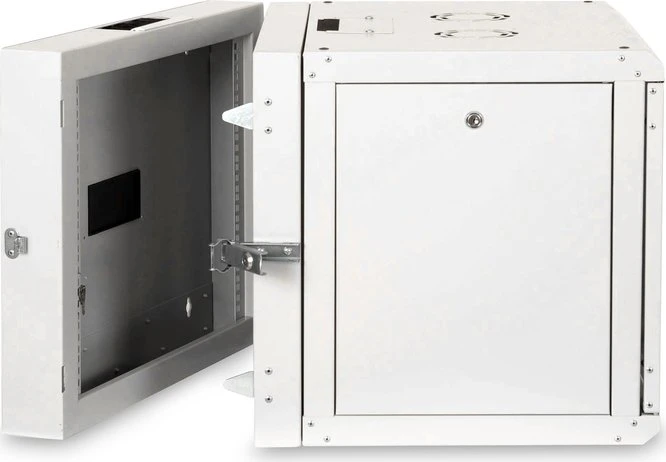 Digitus Professional Unique Serie Wandschrank 9HE, zweiteilig, schwenkbar, Sicherheitsglastür, IP2X, grau, 600mm tief