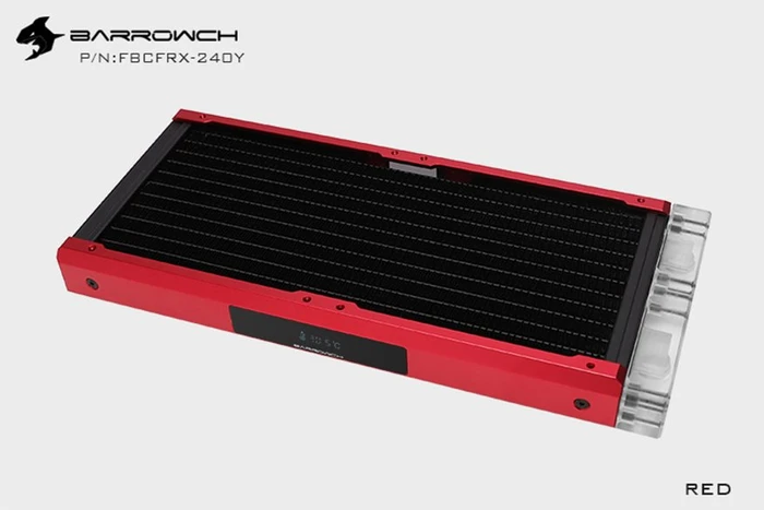 Barrow BarrowCH Chameleon Fish Series Radiator 240, PMMA, blood red, mit Display