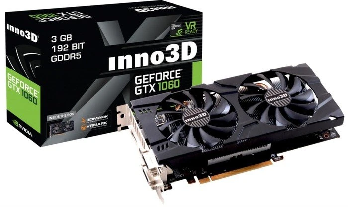 INNO3D GeForce GTX 1060 Twin X2, 3GB GDDR5, 2x DVI, HDMI, DP