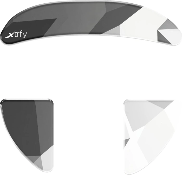 Cherry Xtrfy MZ1 / MZ1 Wireless Glass Skates, Mausgleiter, Litus White, grau/weiß