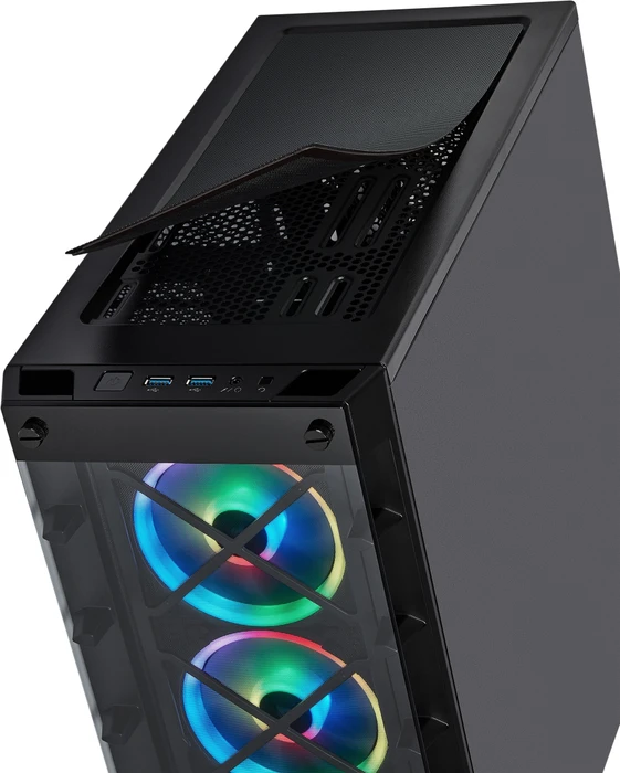 Corsair iCue 465X RGB, schwarz, Glasfenster