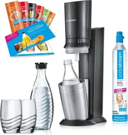 SodaStream Crystal 2.0 Promopack Trinkwassersprudler schwarz