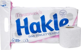 Hakle Traumweich Toilettenpapier 4-lagig weiß, 8 Rollen