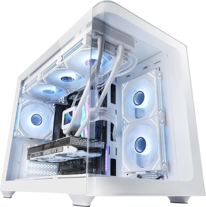 Mars Gaming MC-FusionM White, Glasfenster