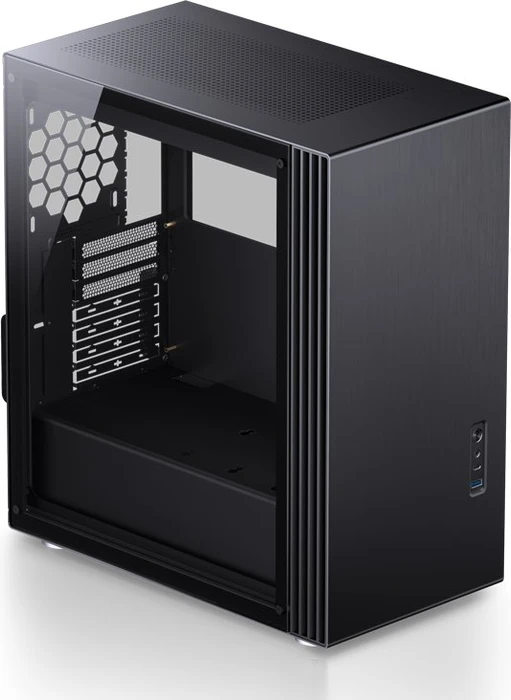 Jonsbo U6 Black, schwarz, Glasfenster