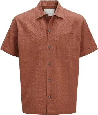 Jack & Jones Relaxed Fit Hemd kurzarm redwood burl (Herren)