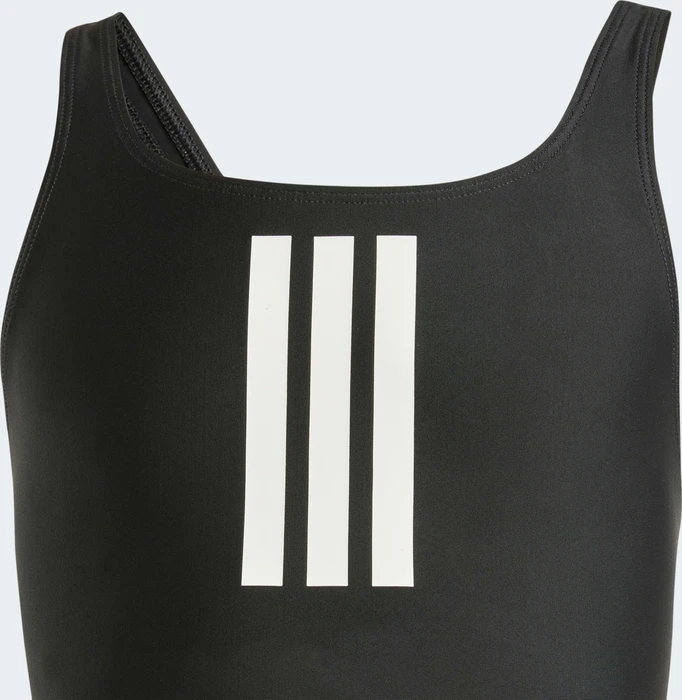 adidas 3-Streifen Badeanzug schwarz/weiß (Junior)