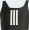 adidas 3-Streifen Badeanzug schwarz/weiß (Junior) Vorschaubild