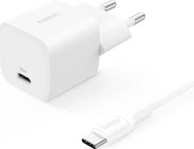 Belkin BoostCharge USB-C-Ladegerät + USB-C/USB-C-Kabel (25W) weiß