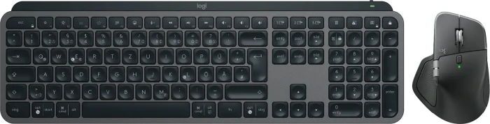 Logitech MX Master 4 Combo for Windows, Graphite, dunkelgrau, Logi Bolt, USB/Bluetooth, DE