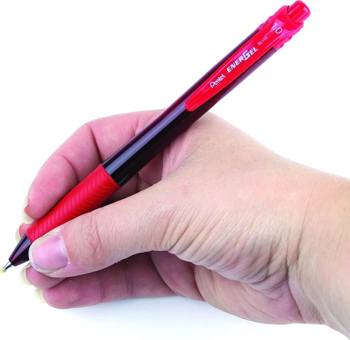 Pentel EnerGel X BL110 1.0mm/0.5mm Gelroller rot/transparent, 12er-Pack