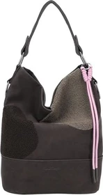 fritzi aus Preußen Olga Limited Happy Flocked Schultertasche soft coffee