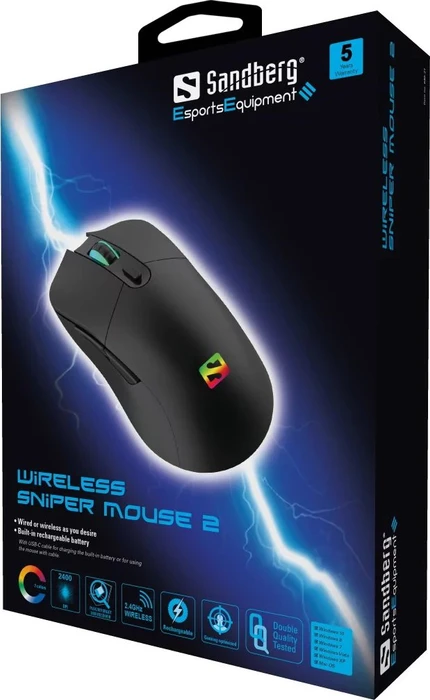 Sandberg Wireless Sniper Mouse 2 schwarz, USB