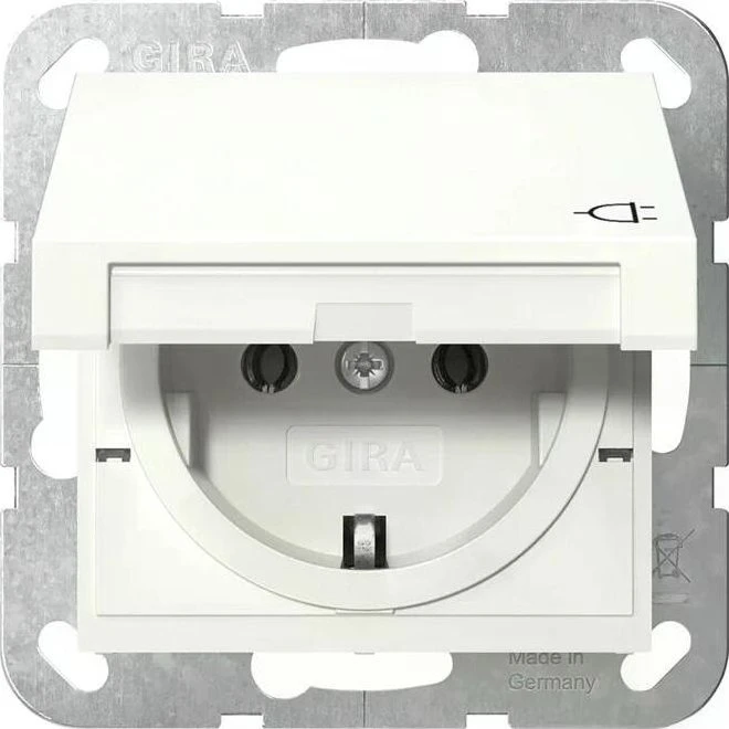Gira System 55 SCHUKO-Steckdose, reinweiß
