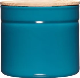 Riess Vorratsdose mit Eschenholzdeckel 1.49l blue