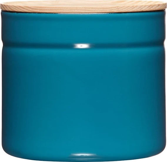 Riess Vorratsdose mit Eschenholzdeckel 1.49l blue