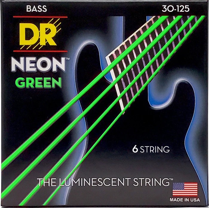 DR Strings Neon Green Bass Medium 6-String