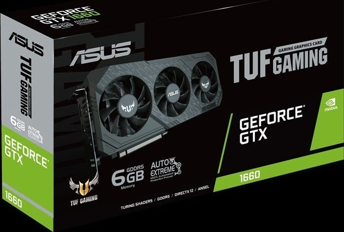ASUS TUF Gaming X3 GeForce GTX 1660, TUF3-GTX1660-6G-GAMING, 6GB GDDR5, DVI, HDMI, DP