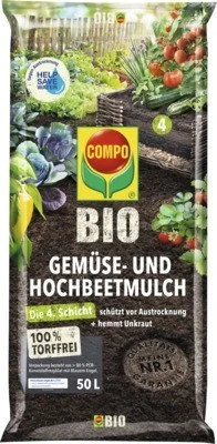 Compo Bio Gemüse- und Hochbeetmulch torffrei, 50l