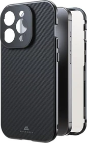 Black Rock 360° Glass Case für Apple iPhone 15 Pro Carbon