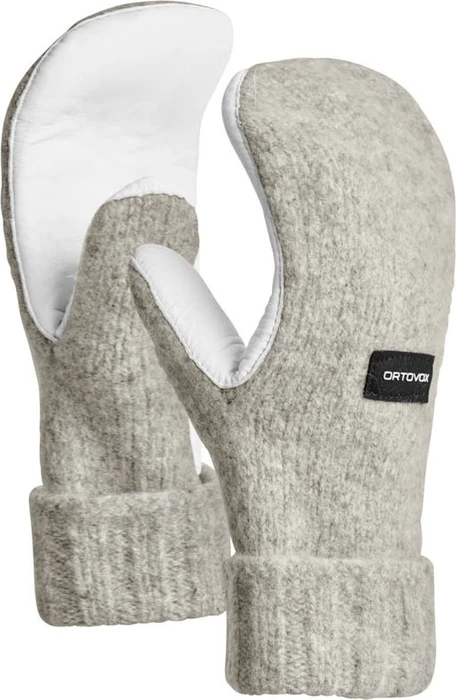 Ortovox Classic Wool Mitten Leather Handschuhe grey blend
