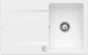 Villeroy & Boch Siluet Flat 780x490mm Einbau Becken reversibel mit Ablauffernbedienung stone white