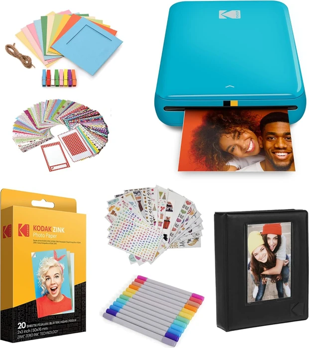 Kodak Step Instant, blau, Fotodrucker, Bundle Geschenkset