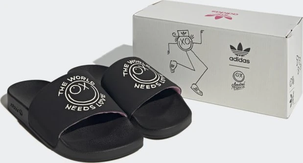 adidas X Andre Saraiva Adilette core black/cream white/pantone
