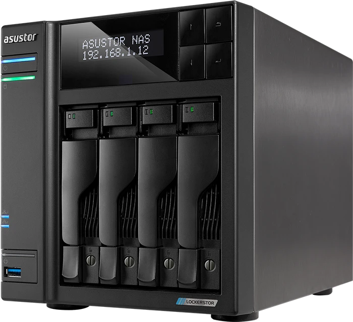 Asustor Lockerstor 4 Gen2 AS6704T, 4GB RAM, 2x RJ-45 2.5GBase-T, 2x USB-A 3.1