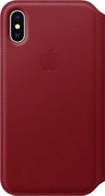 Apple Leder Folio Case für iPhone X rot