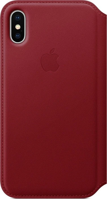 Apple Leder Folio Case für iPhone X rot