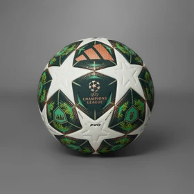 adidas UCL 2024/2025 Knockout Phase Pro Fußball white/shadow green/solar lime