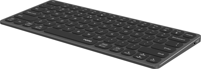 Rapoo UCK-6001 Ultraflache Tastatur, Dark Grey, mit 8-in-1 USB-C Multiport Adapter, USB, DE