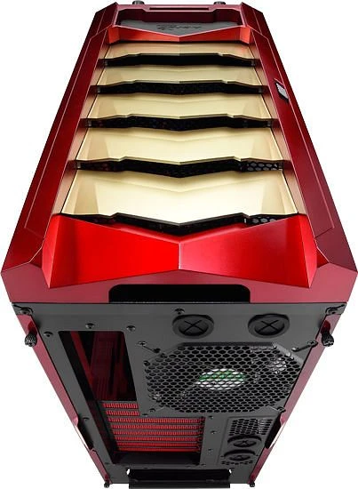 AeroCool XPredator X3 RG Edition rot/gold, Acrylfenster