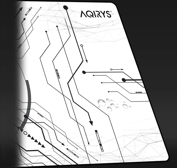 Aqirys Gruis White Medium Mouse Pad, 450x400mm, Motiv weiß/schwarz