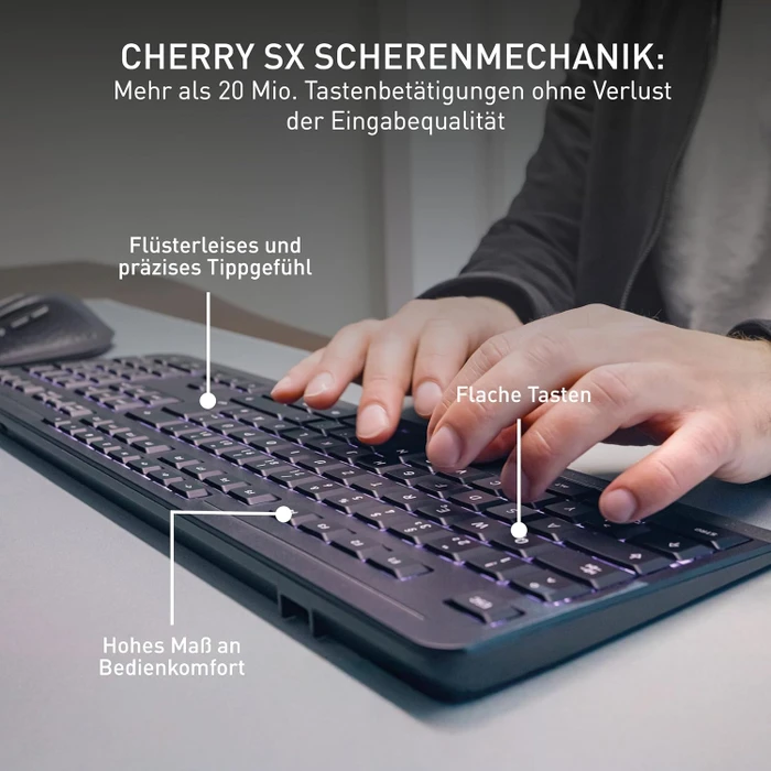 Cherry Stream Desktop Ultimate schwarz, USB/Bluetooth, DE (JD-8570DE-2) – Bild 4 von 6