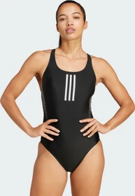 adidas 3-Streifen Rubber Graphic Badeanzug schwarz (Damen)